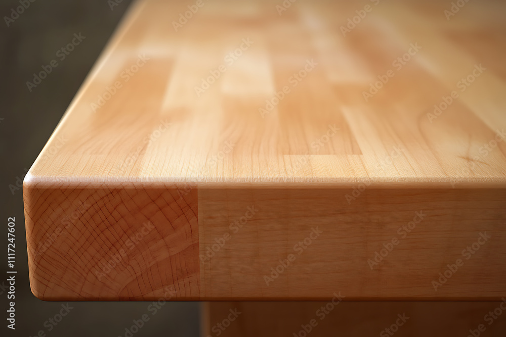 Close Up of a Light Wood Table Corner Close Up of a Light Wood Table Corner