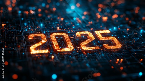 a blue and orange background