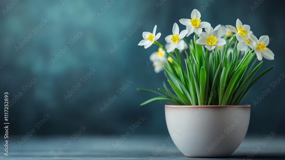 A white flower pot with a bunch of white flowers in it A white flower pot with a bunch of white flowers in it