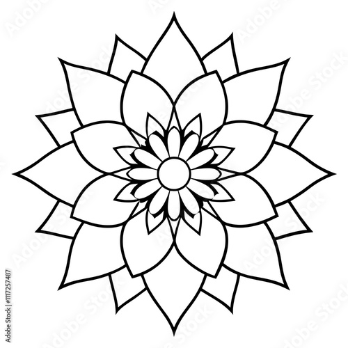 lotus flower vector, mandala-floral