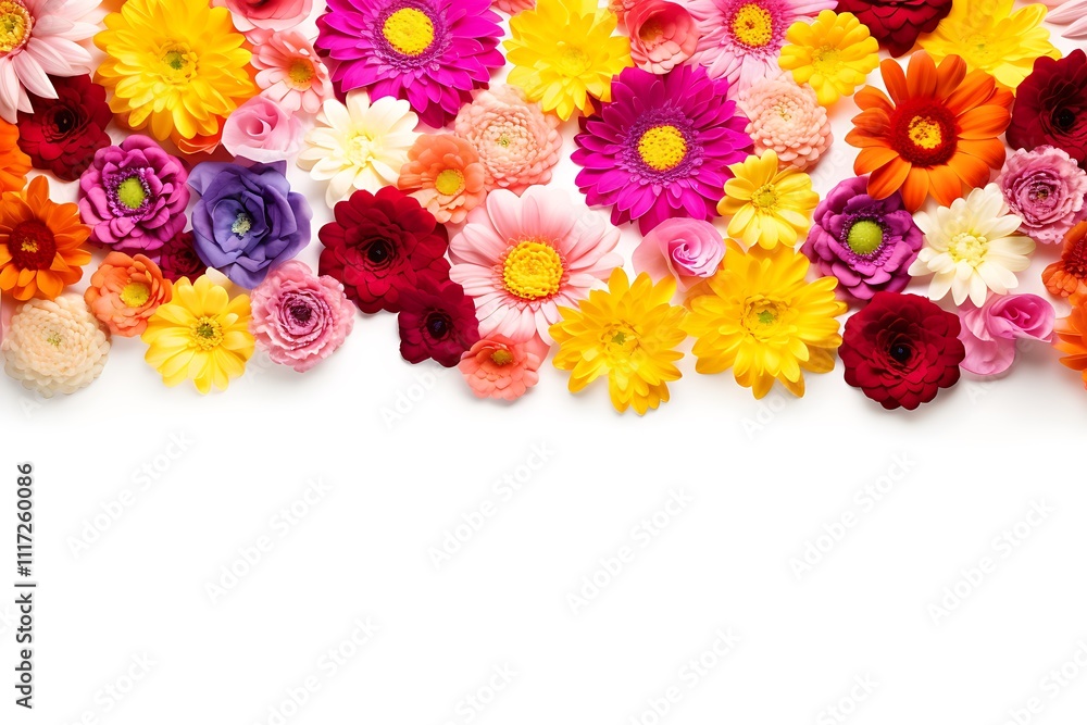 Colorful Flower Arrangement White Background Colorful Flower Arrangement White Background