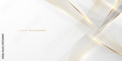 white background design With luxurious golden effect elements. Vector illustration