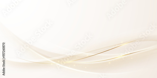 white background design With luxurious golden effect elements. Vector illustration