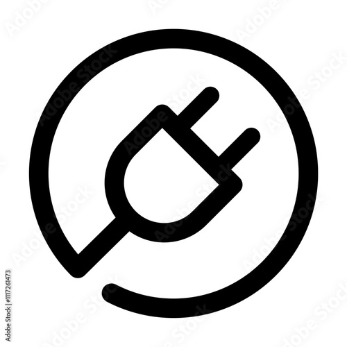 Plug in vector icon for graphic design, logo, web site, social media, mobile app, ui