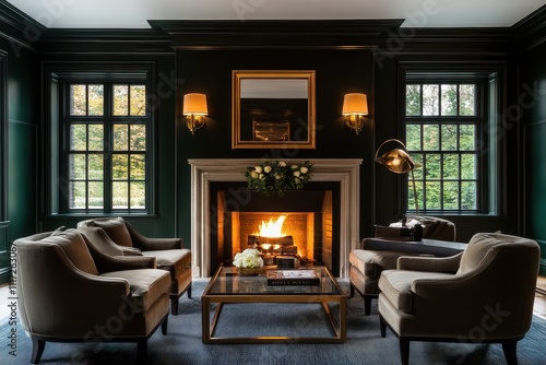 Elegant fireplace with luxurious decor ideas, beautifully flanked by oversized elements for a stunning focal point.