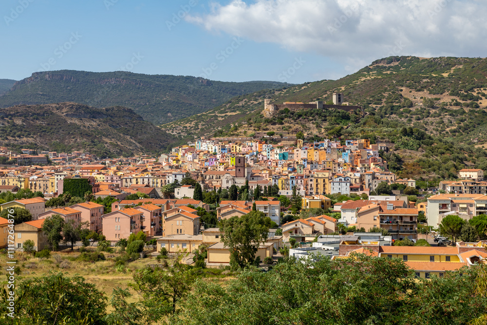 Bosa in Sardinia, Italy. Small town famous for its colorful Italian houses. Bosa in Sardinia, Italy. Small town famous for its colorful Italian houses.