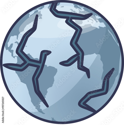 Cracked Earth symbolizes environmental fragility and climate change.