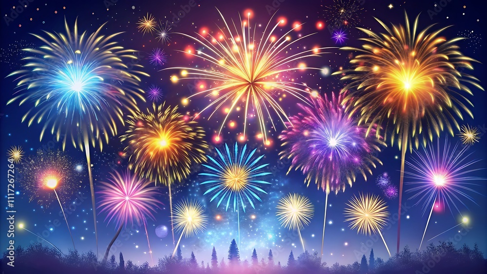 Naklejka premium The girls pour champagne into round glasses from a bottle. Women in a sparkling dress. Festive decoration, Christmas garland. Full cocktail creamers - le coupe. The female's hand holds a wine glass, g