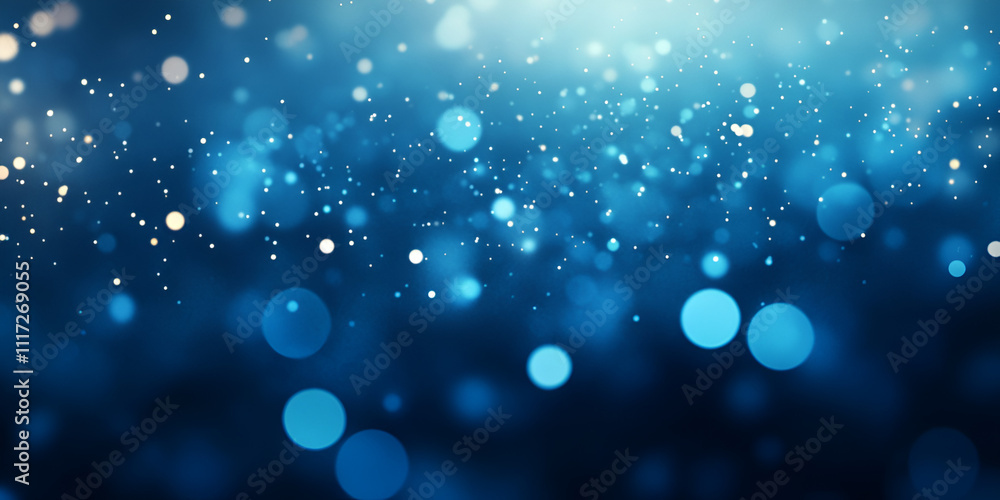 Deep Blue Bokeh Abstract with Sparkling Lights Deep Blue Bokeh Abstract with Sparkling Lights