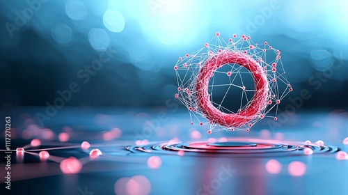 Fototapeta Naklejka Na Ścianę i Meble -  3D Abstract Visualization of Online Discussions