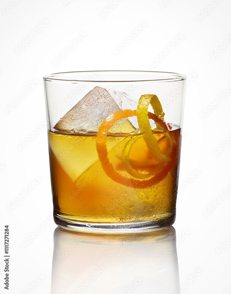 Old Fashioned Cocktail with Citrus Twist Old Fashioned Cocktail with Citrus Twist