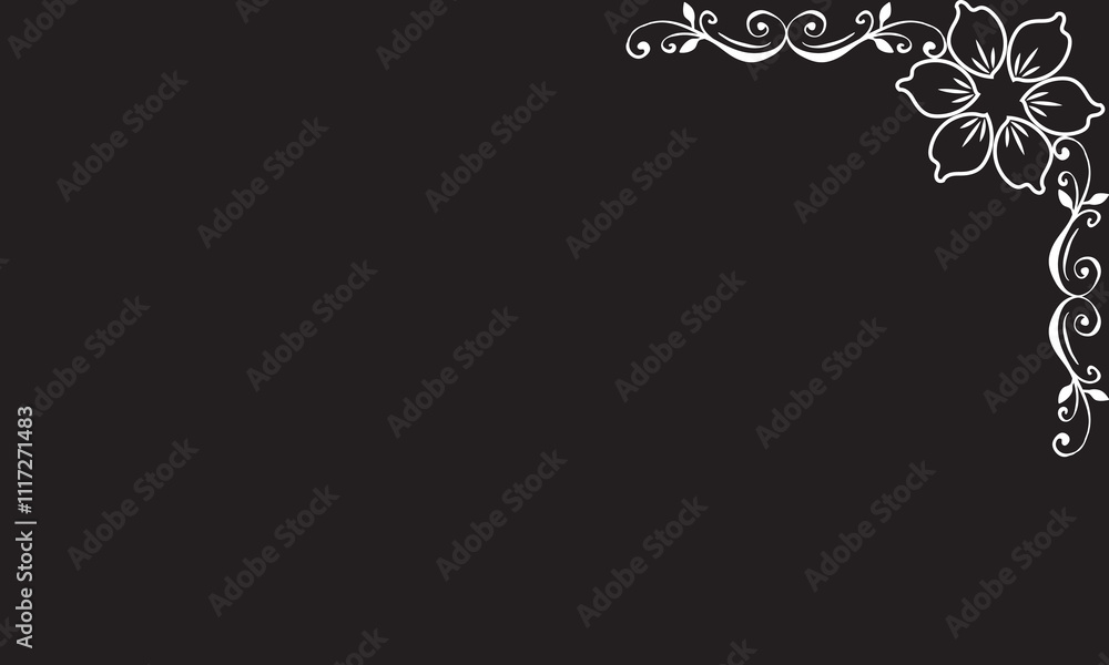 Fototapeta premium Elegant for modern design, corner flower, Vector illustration. EPS 10