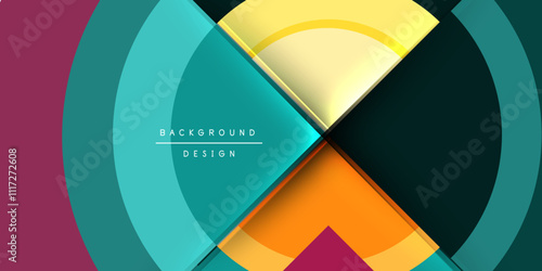 Target circle geometric abstract shapes. Vector Illustration For Wallpaper, Banner, Background, Card, Book Illustration, landing page