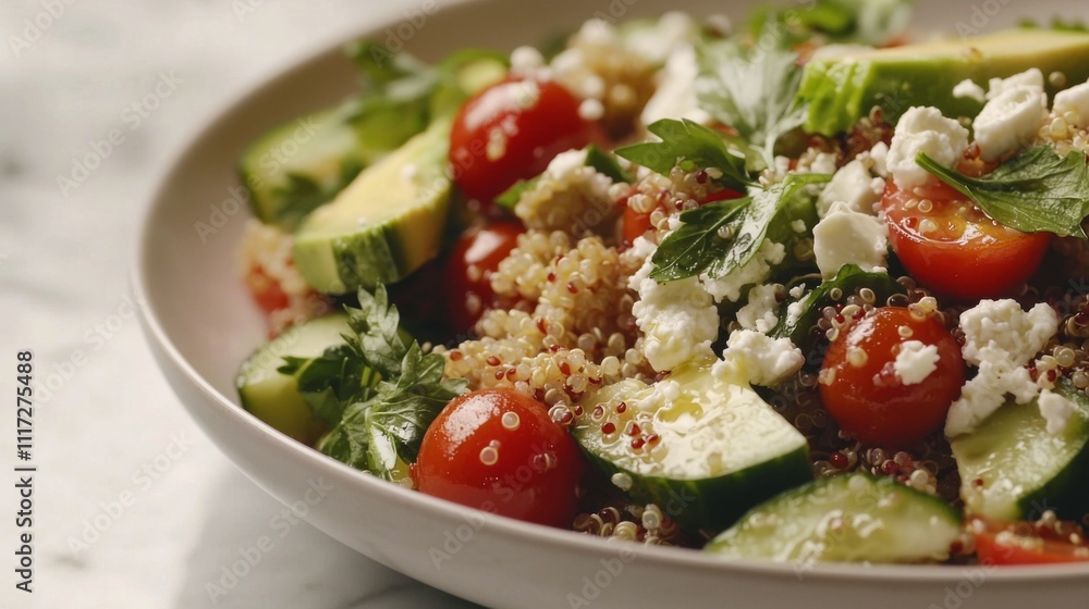 Delicious Quinoa Salad with Avocado Tomatoes Feta Delicious Quinoa Salad with Avocado Tomatoes Feta