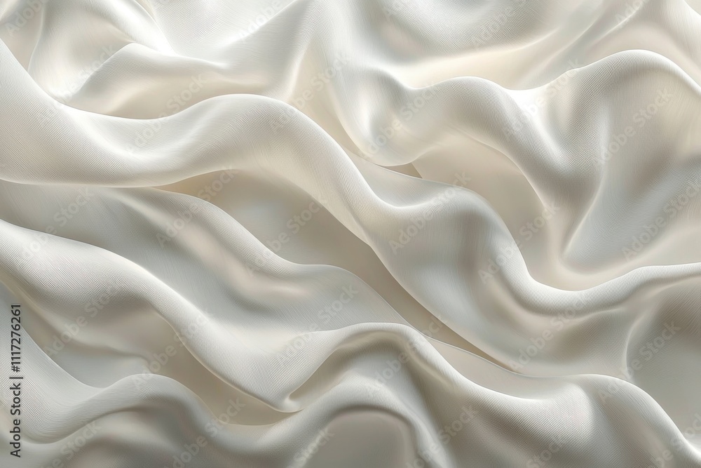 Obraz premium Smooth elegant white silk or satin texture as wedding background.