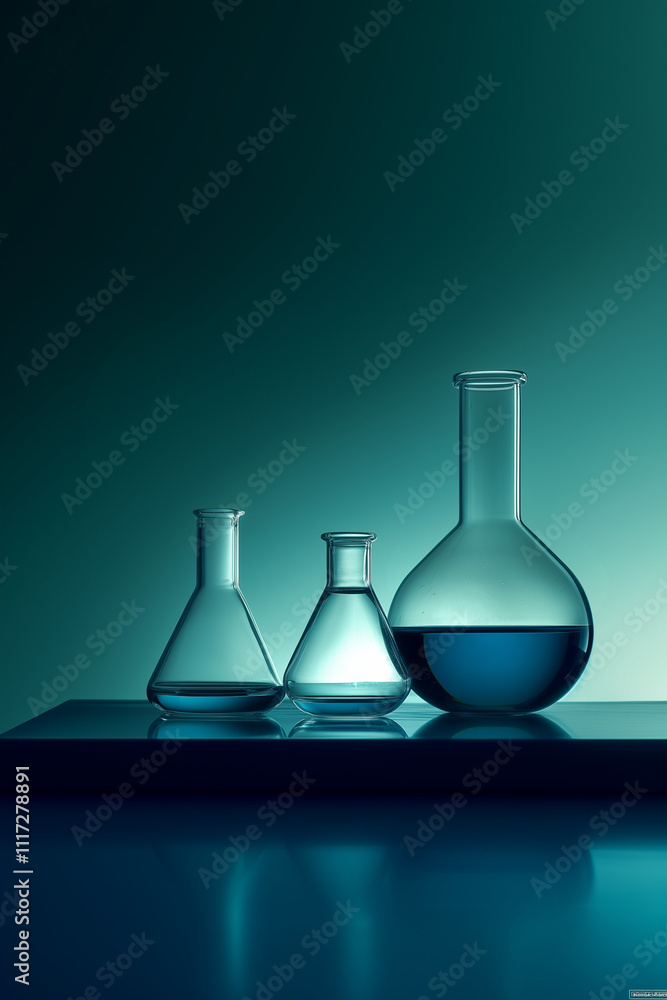 glass beakers and vials containing liquid, laboratory scene, science, glass texture,3d rendering,studio photography glass beakers and vials containing liquid, laboratory scene, science, glass texture,3d rendering,studio photography