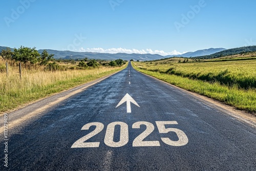 Wallpaper Mural 2025 Goal plan action, Business target and growth strategy. New year resolution and challenge. Torontodigital.ca