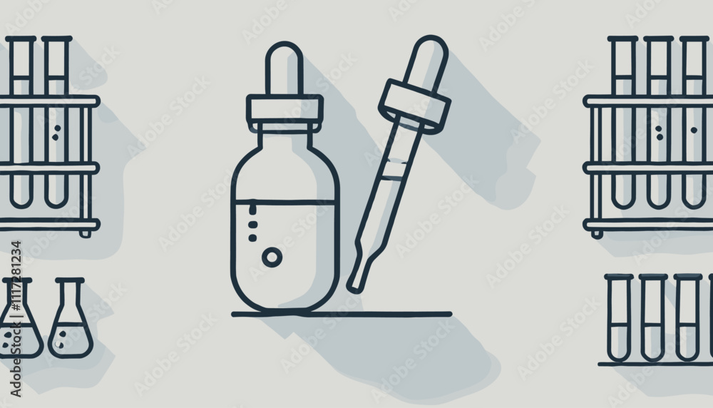 Conceptual vector illustration of a study