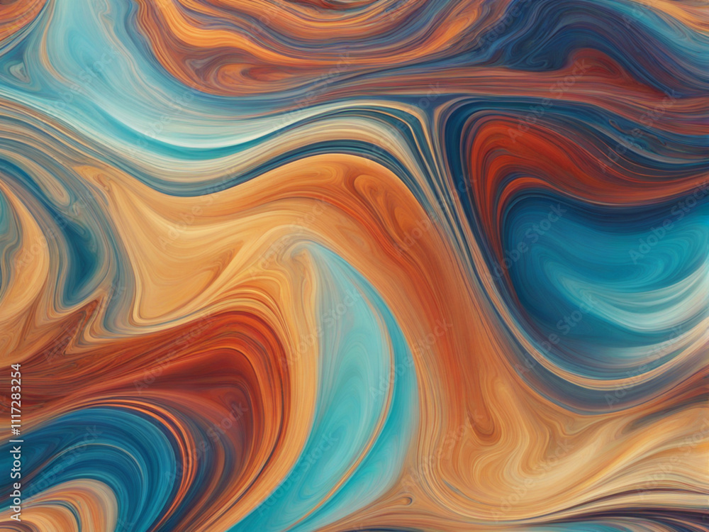 Fine Intricate Marble-like Flows of Colorful Paint with Wavy Basic Structure Background Fine Intricate Marble-like Flows of Colorful Paint with Wavy Basic Structure Background