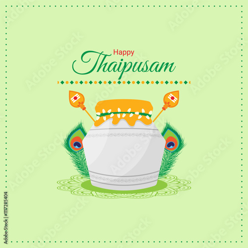 Vector illustration of Happy Thaipusam social media template photo