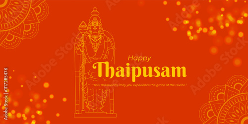 Vector illustration of Happy Thaipusam social media template