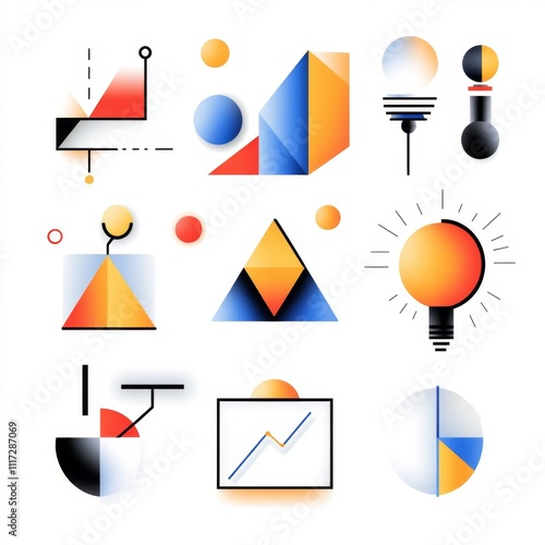 Free Download Abstract Geometric Shapes  Business  Marketing  Finance  Design Elements  Strategy  Growth  Innovation  Success  Idea  Progress  Data Analysis  Leader - GFXLoad