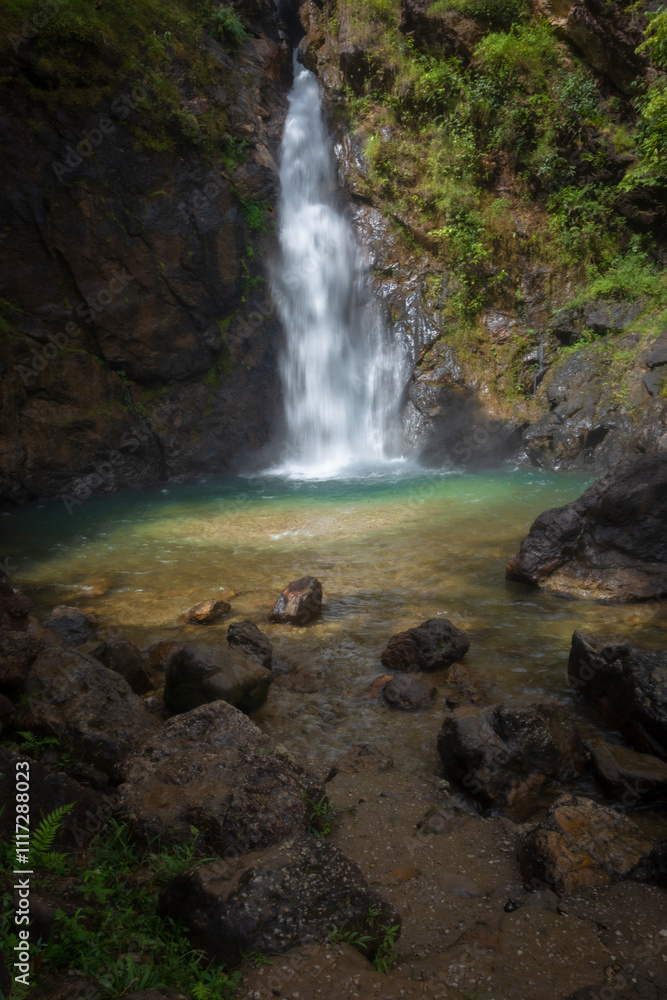 Jokkradin Waterfall in the middle of the valley is very stunning and beautiful located near Ban-E Tong village Thong Pha Phum, Kanchanaburi Thailand. Jokkradin Waterfall in the middle of the valley is very stunning and beautiful located near Ban-E Tong village Thong Pha Phum, Kanchanaburi Thailand.