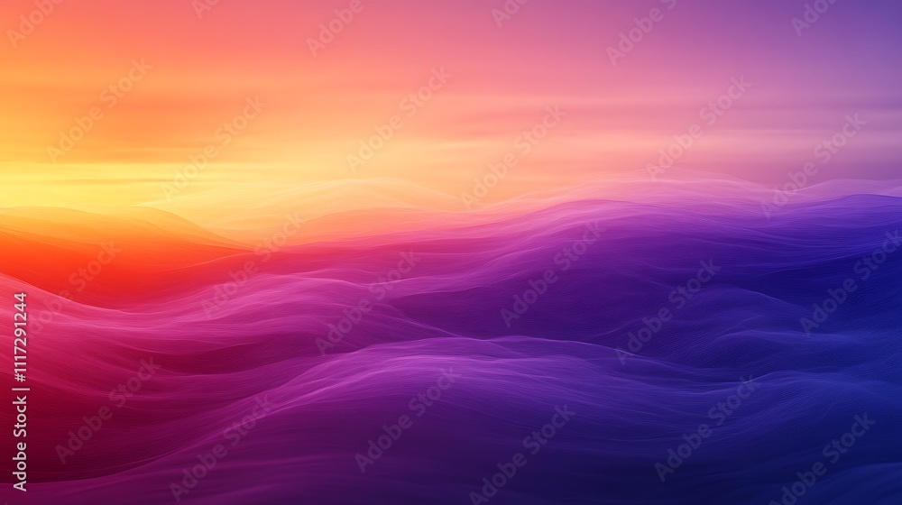 A luminous gradient of warm sunset tones fading from bright orange to a deep, serene purple, enriched with fine digital noise, glowing lightly in a minimalist style, high resolution, crisp details. A luminous gradient of warm sunset tones fading from bright orange to a deep, serene purple, enriched with fine digital noise, glowing lightly in a minimalist style, high resolution, crisp details.