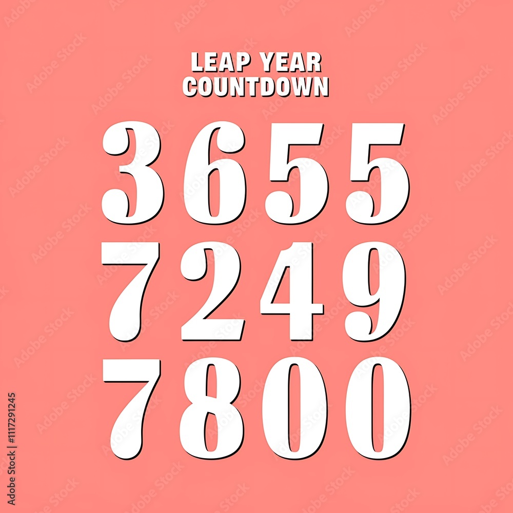 Leap Year Countdown Days Remaining Graphic Design Leap Year Countdown Days Remaining Graphic Design