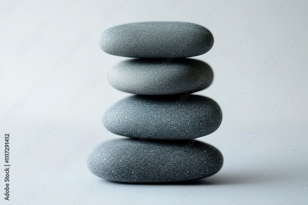 Balanced Stones in Vertical Column Symbolizing Stability Balanced Stones in Vertical Column Symbolizing Stability