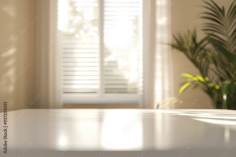 A bright, serene interior with a table and a window, creating a calming atmosphere. A bright, serene interior with a table and a window, creating a calming atmosphere.