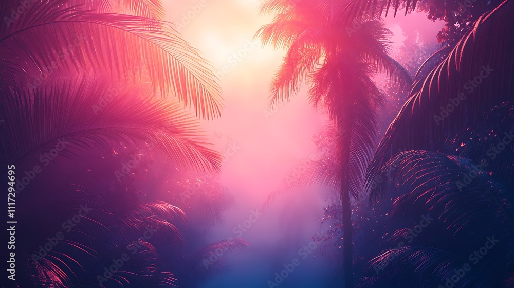 A radiant tropical gradient shifting from bold magenta to deep ocean blue, textured with fine noise and soft light effects for a dreamy, exotic aesthetic, ultra high-definition design. --ar 16:9 A radiant tropical gradient shifting from bold magenta to deep ocean blue, textured with fine noise and soft light effects for a dreamy, exotic aesthetic, ultra high-definition design. --ar 16:9