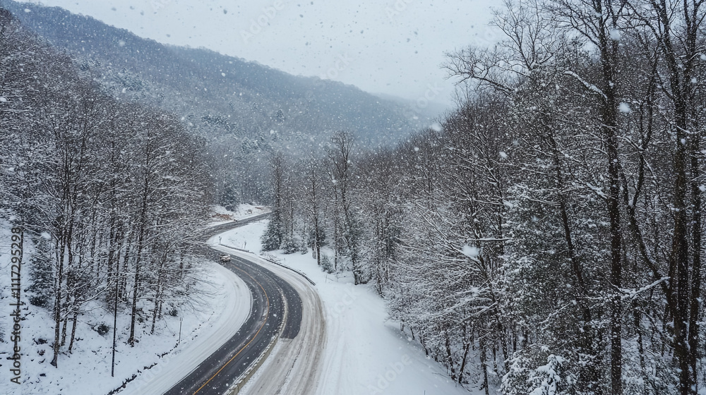 Obraz premium road in winter