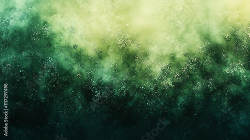 A serene forest gradient blending rich emerald green into mossy tones, overlaid with fine speckled noise for a natural texture, glowing softly to create a tranquil ambiance, ultra hd quality.