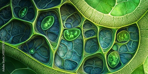 Microscopic Leaf Structure Chloroplasts Photosynthesis Botany Nature