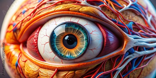 Drone Shot: Human Eye Anatomy, Visual System, Eyeball photo