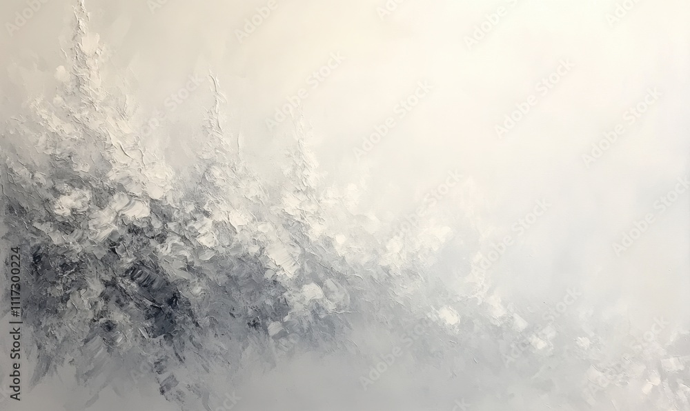 Abstract painting with soft white and gray hues, evoking tranquility. Abstract painting with soft white and gray hues, evoking tranquility.