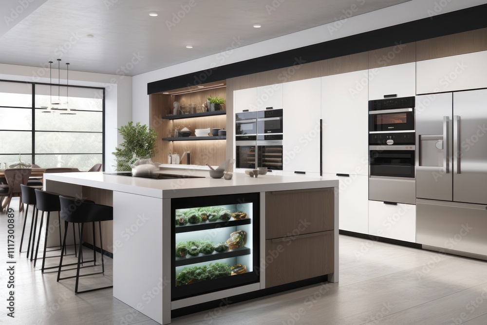 Modern Kitchen Design With Integrated Herb Garden Modern Kitchen Design With Integrated Herb Garden
