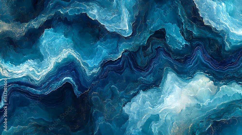 A vibrant gradient of oceanic hues, blending bold marine blue into soft turquoise, textured with shimmering digital noise to mimic sunlight dancing on water, ultra high-definition design. --ar 16:9 A vibrant gradient of oceanic hues, blending bold marine blue into soft turquoise, textured with shimmering digital noise to mimic sunlight dancing on water, ultra high-definition design. --ar 16:9