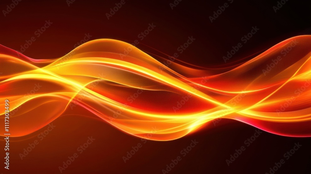 Abstract Orange And Red Wavy Light Design Abstract Orange And Red Wavy Light Design