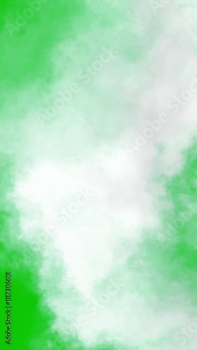 White clouds animation green screen. Looping  vertical video.	