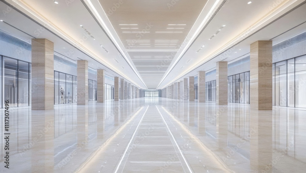 A serene view of an upscale shopping environment waiting for visitors. A serene view of an upscale shopping environment waiting for visitors.