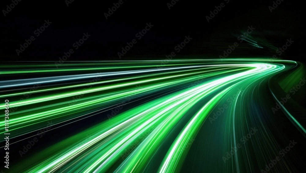 The interplay of green and white lines creates a stunning display. The interplay of green and white lines creates a stunning display.