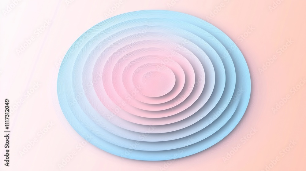 Fototapeta premium Pastel Concentric Circles Abstract Design