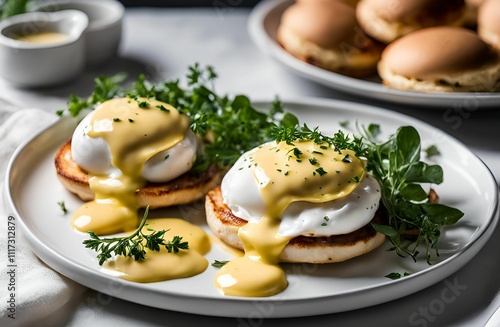 Elegant Eggs Benedict with Hollandaise Sauce