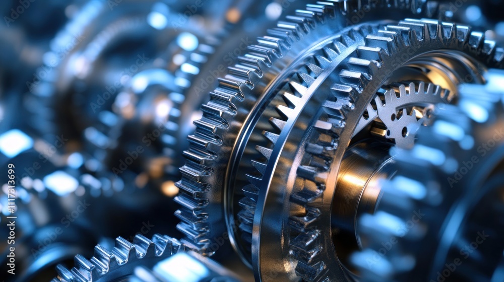 Interlocking Metal Gears Precision Engineering Machine Interlocking Metal Gears Precision Engineering Machine