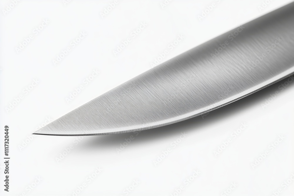 Close-up of sharp stainless steel knife tip Close-up of sharp stainless steel knife tip