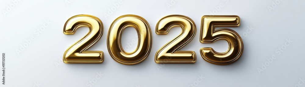 Gold Numerals Two Zero Two Five Represent New Year Gold Numerals Two Zero Two Five Represent New Year