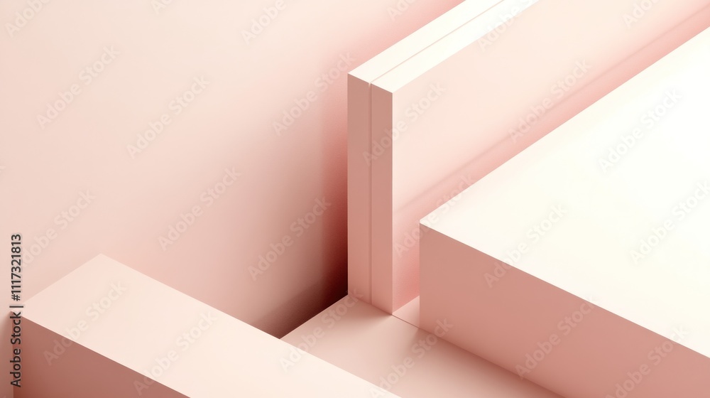 Abstract Pink Geometric Shapes Minimalist Design Abstract Pink Geometric Shapes Minimalist Design