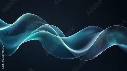 Abstract Teal Wave Abstract Design Background